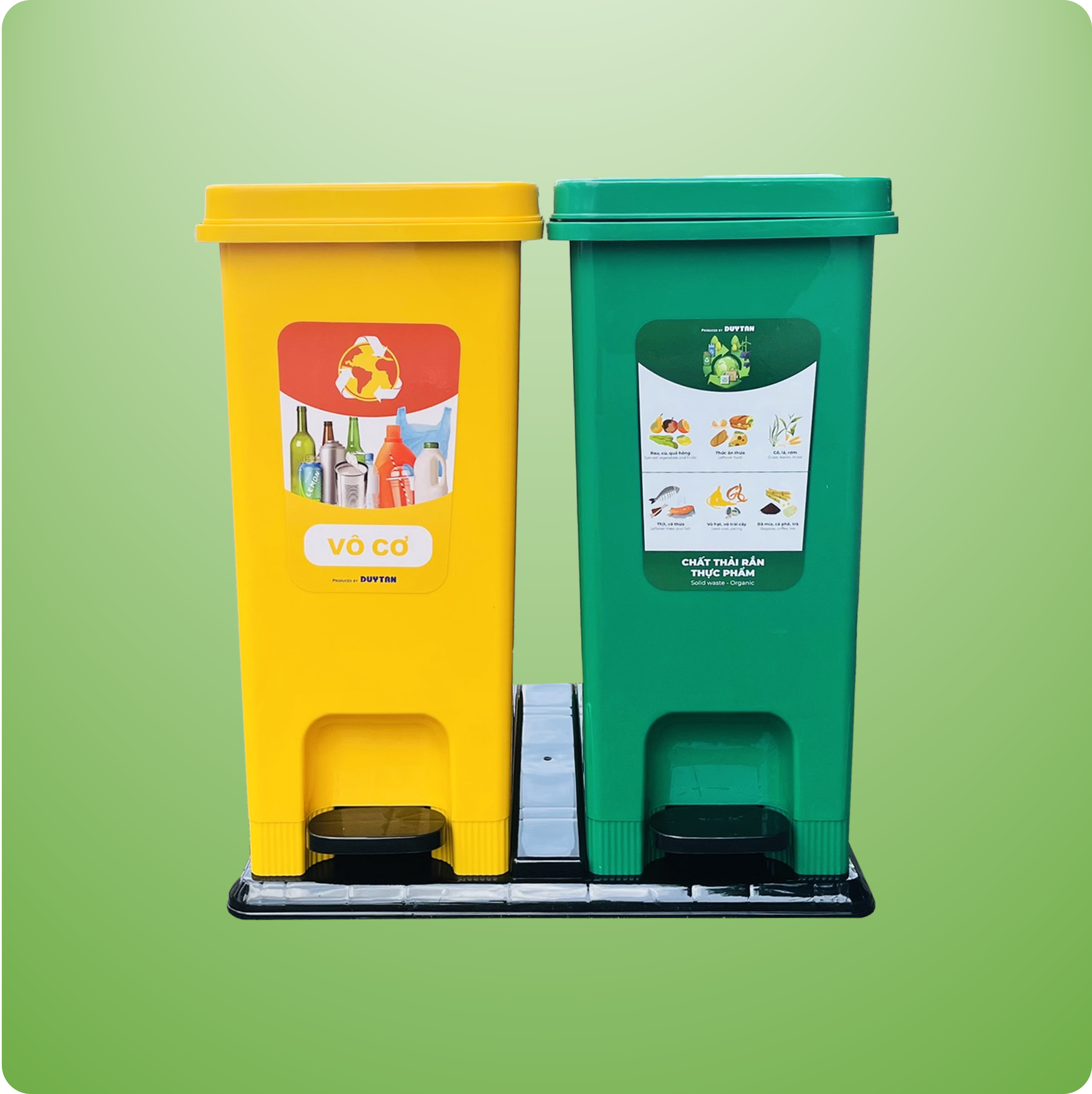 THÙNG RÁC 40L - PHÂN LOẠI - 2 MÀU (ECO BỘ 2)